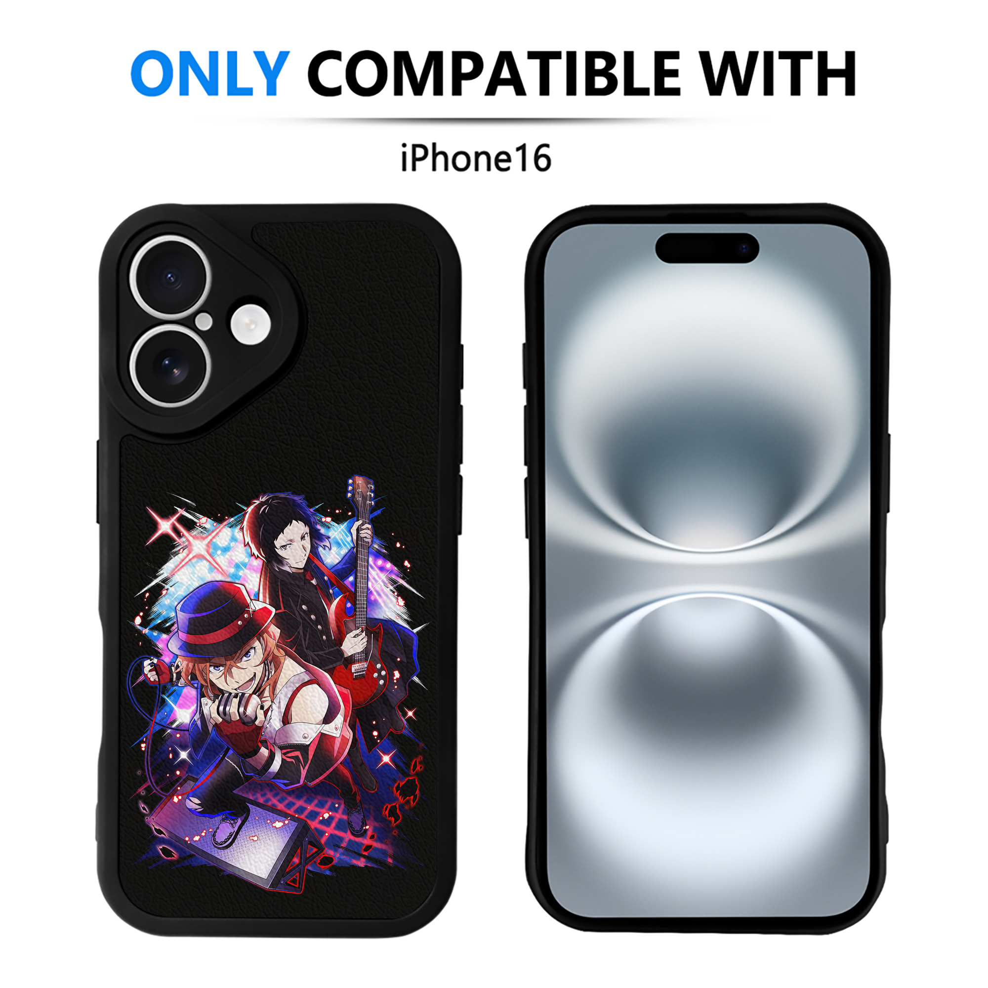 （画像用） 文豪ストレイドッグス Bungo Stray Dogs 【iPhone 16シリーズ対応】シリコンスマホケース（レザー調） 材質：シリコン